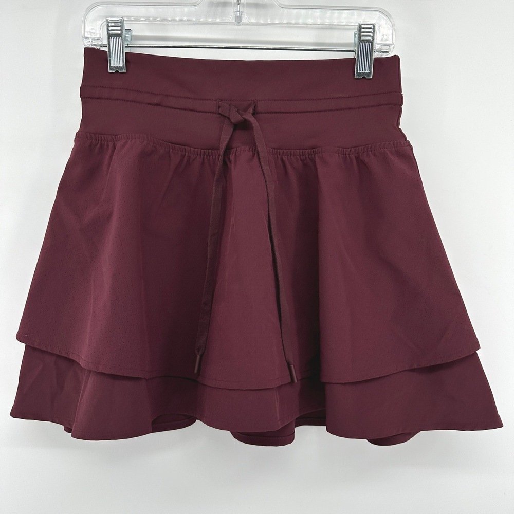 DSG Stride High-Rise Skort Burgundy XS DAW15319PF NWT